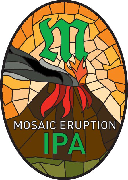 Mosaic Eruption IPA tap handle